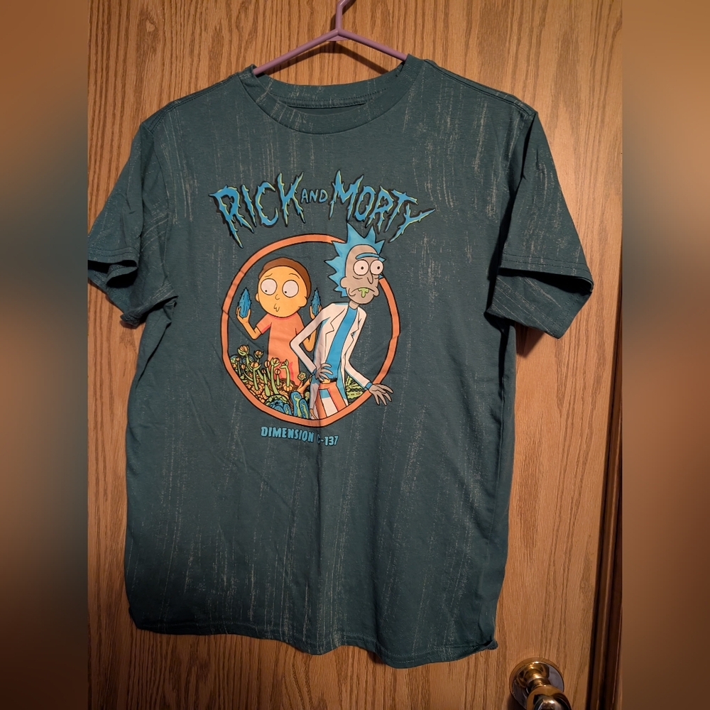 Adult Swim Rick & Morty Men's T-shirt Short Sleeve Size Large Crew Neck